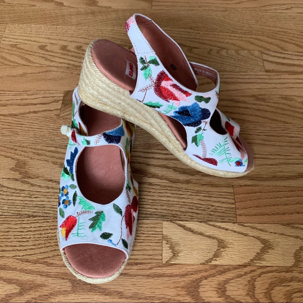 Embroidered Camper wedge heel sandal -39
